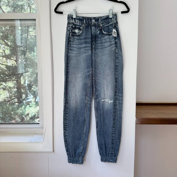 NWT Rag & Bone Miramar Terry Jogger Pants Jeans Printed Denim Size XXS - Picture 3 of 10